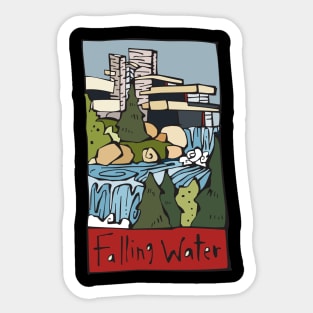 Falling Water building Sticker